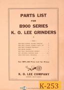 K.O. Lee-K.O. Lee Tool & Surface Grinders, Instructions & Hydraulic Parts List Manual-General-02
